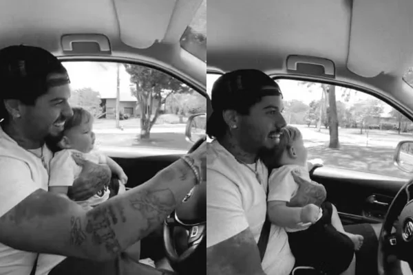 Zé Felipe é criticado após dirigir com o filho no colo: “Imprudente”