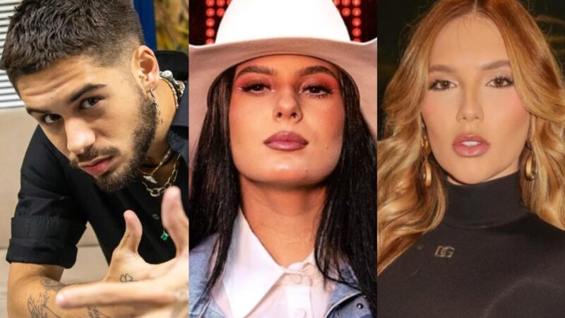 Zé Felipe e Ana Castela dão beijo e fãs veem provocação a Virginia