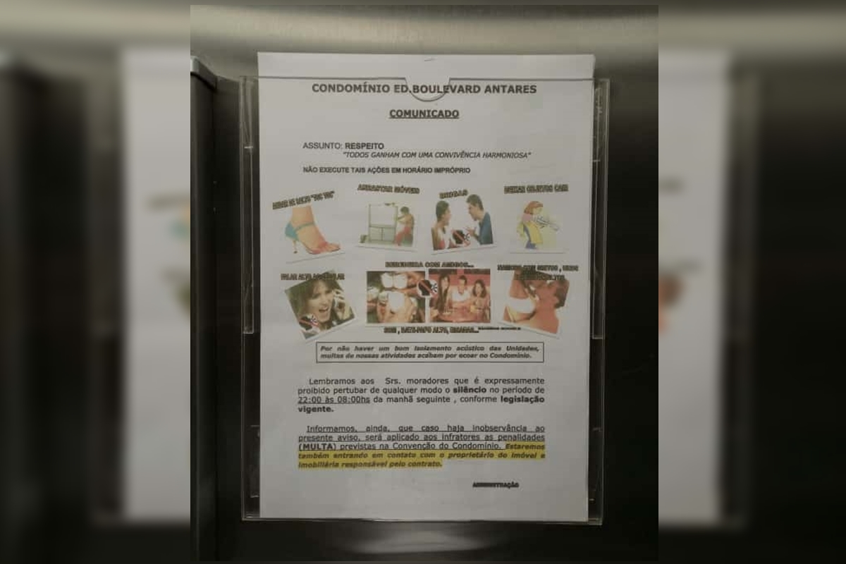 Condomínio no DF proíbe “namoro com urros e gemidos” tarde da noite