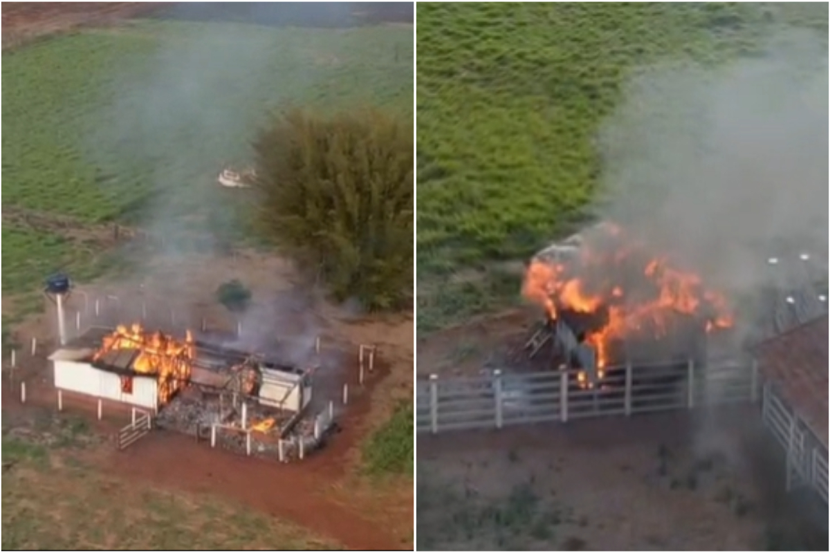 grupo indígena ocupa fazenda no MS e incendeia tratores e casa