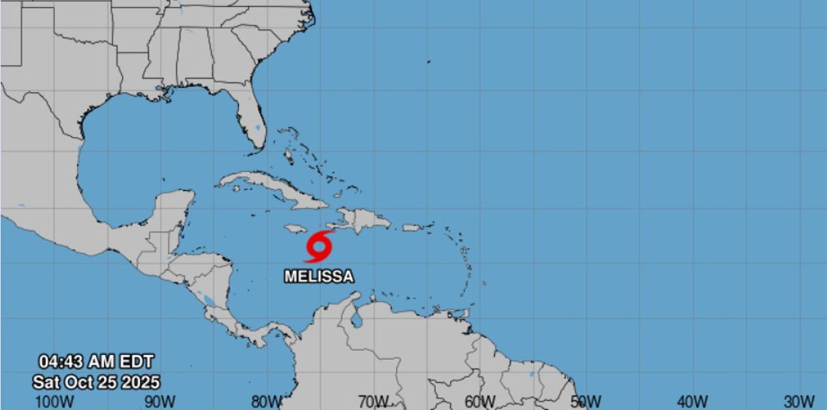 Tempestade tropical Melissa pode evoluir para furacão no Caribe