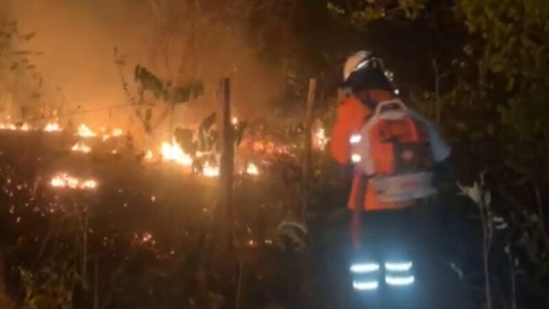 Incêndio na Chapada já passa de uma semana; CBMGO intensifica combate