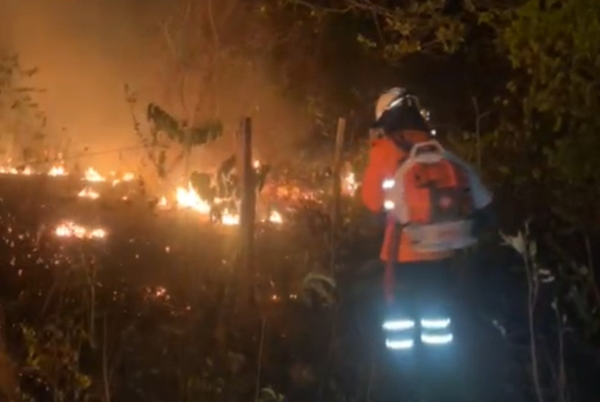 Incêndio na Chapada já passa de uma semana; CBMGO intensifica combate