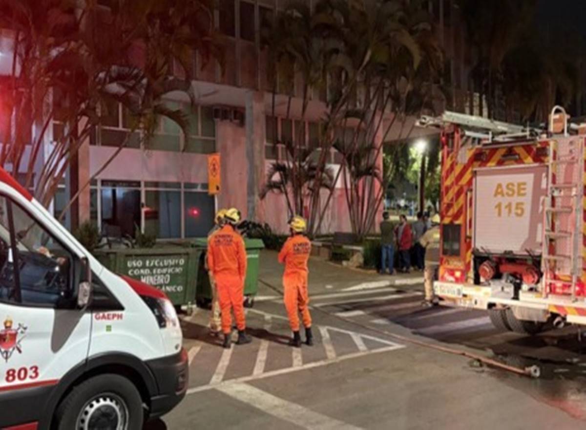 Princípio de incêndio em ar-condicionado atinge 6º andar de prédio