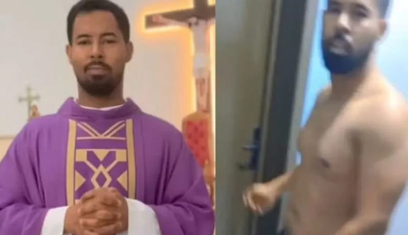 Padre flagrado com fiel de baby-doll nega sexo: “Ela ia tomar banho”