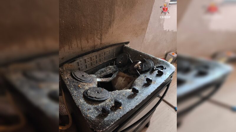 Panela de pressão explode e causa destruição em cozinha no DF; veja