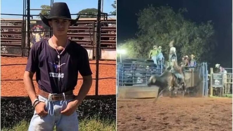 Peão de 18 anos morre após cair de touro durante rodeio em GO. Vídeo