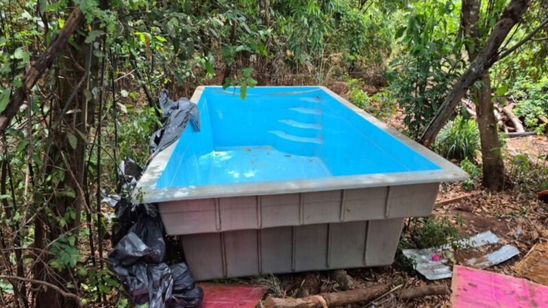 Suspeitos de furtar piscina em Mato Grosso do Sul são presos. Vídeo