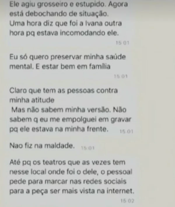 Prints: fã que teve celular derrubado por Mateus Solano detona o ator