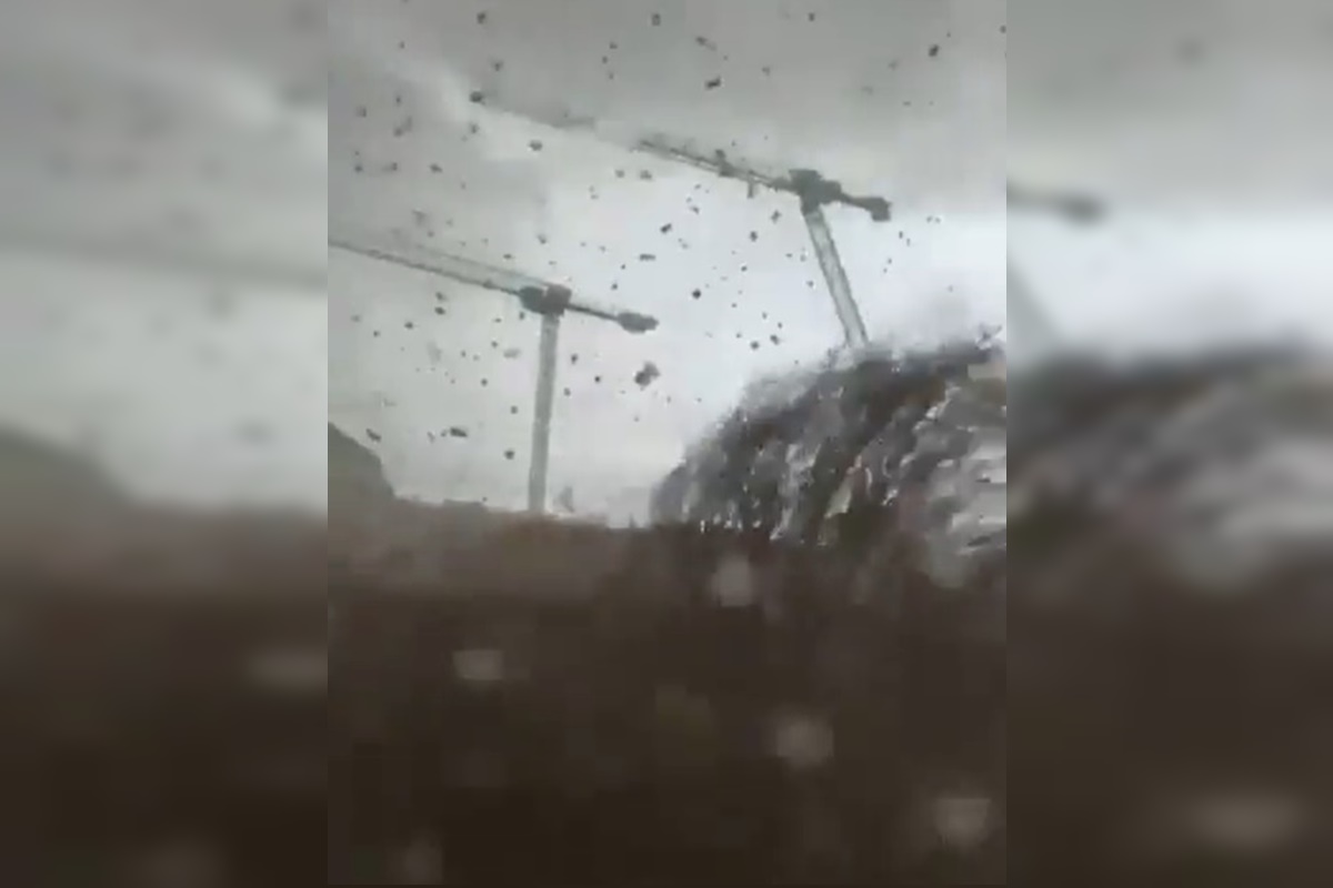 Tornado forte na França derruba guindastes e mata uma pessoa; vídeo