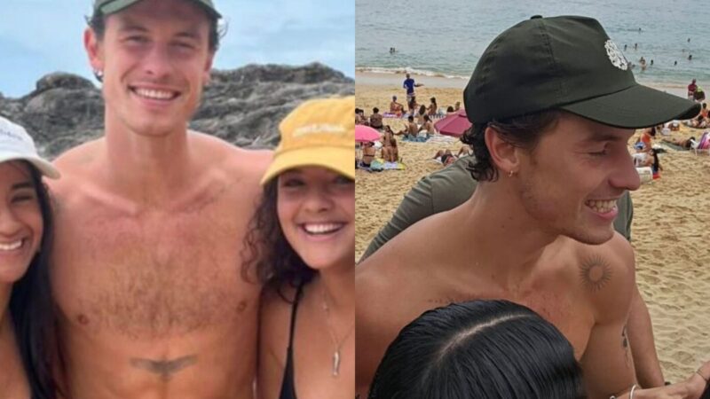 Shawn Mendes curte praia em Salvador e tira foto com fãs