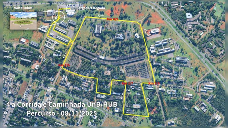 Corrida da UnB altera trânsito na L3 Norte neste sábado. Veja mapa