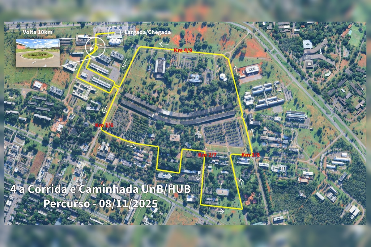 Corrida da UnB altera trânsito na L3 Norte neste sábado. Veja mapa