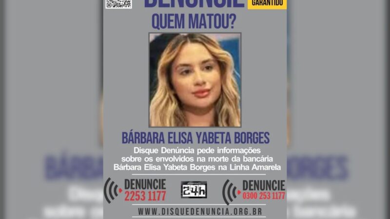 Disque Denúncia pede informações sobre jovem baleada na Linha Amarela