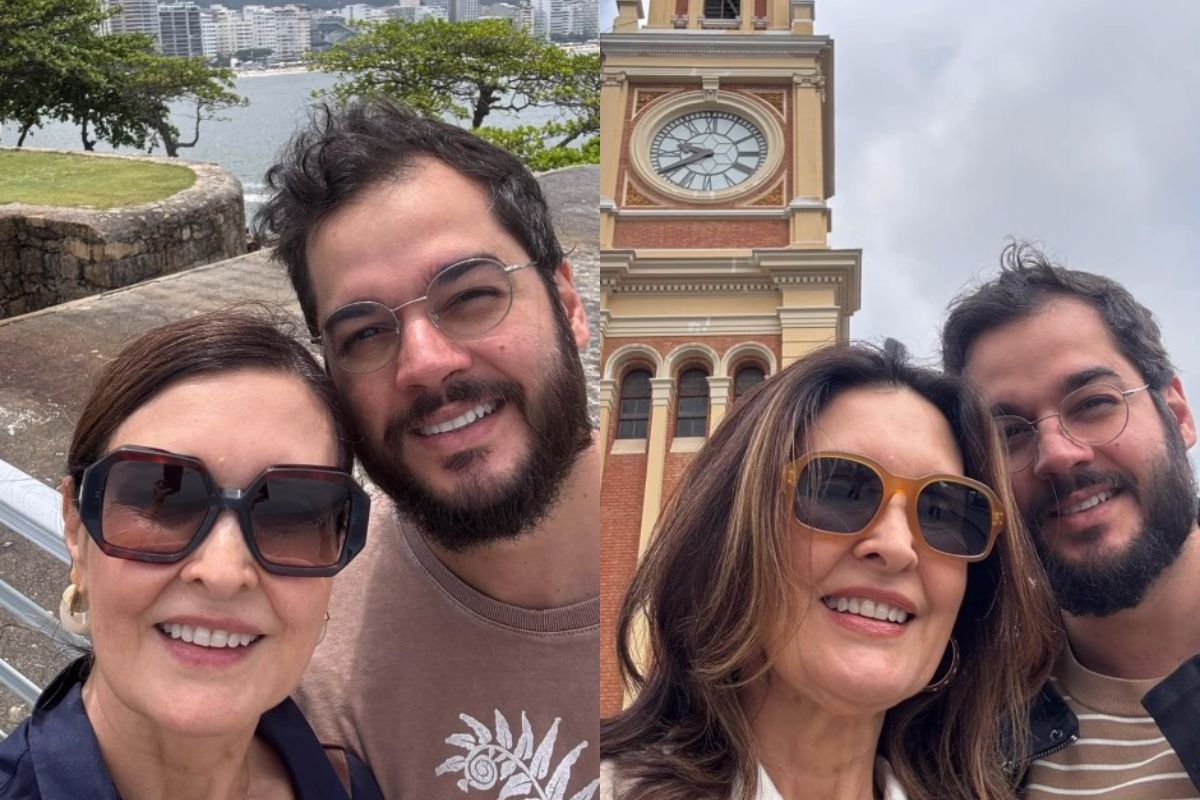 Fátima Bernardes comemora 8 anos de namoro com Túlio Gadêlha