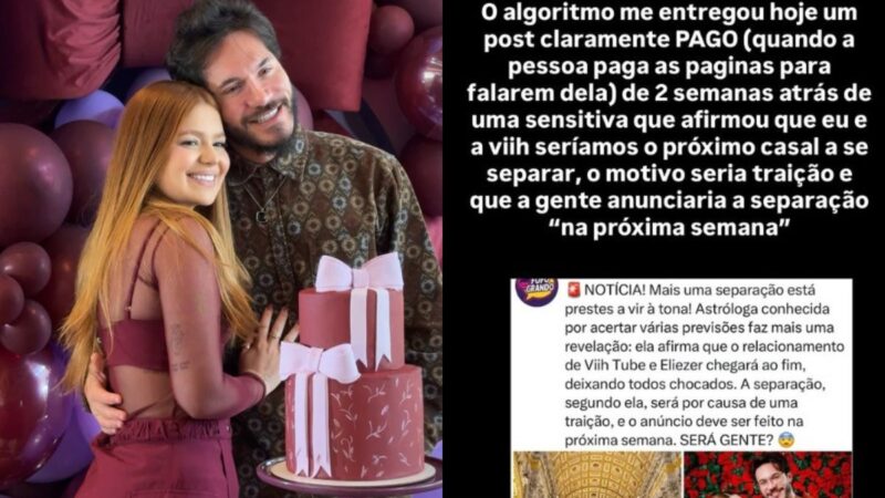 Eliezer se irrita e rebate sensitiva que “previu” fim com Viih Tube