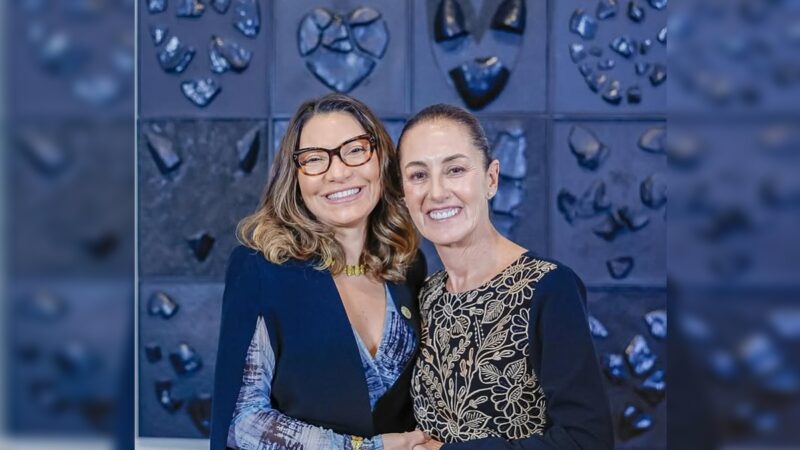 Janja presta solidariedade à presidente do México após assédio na rua