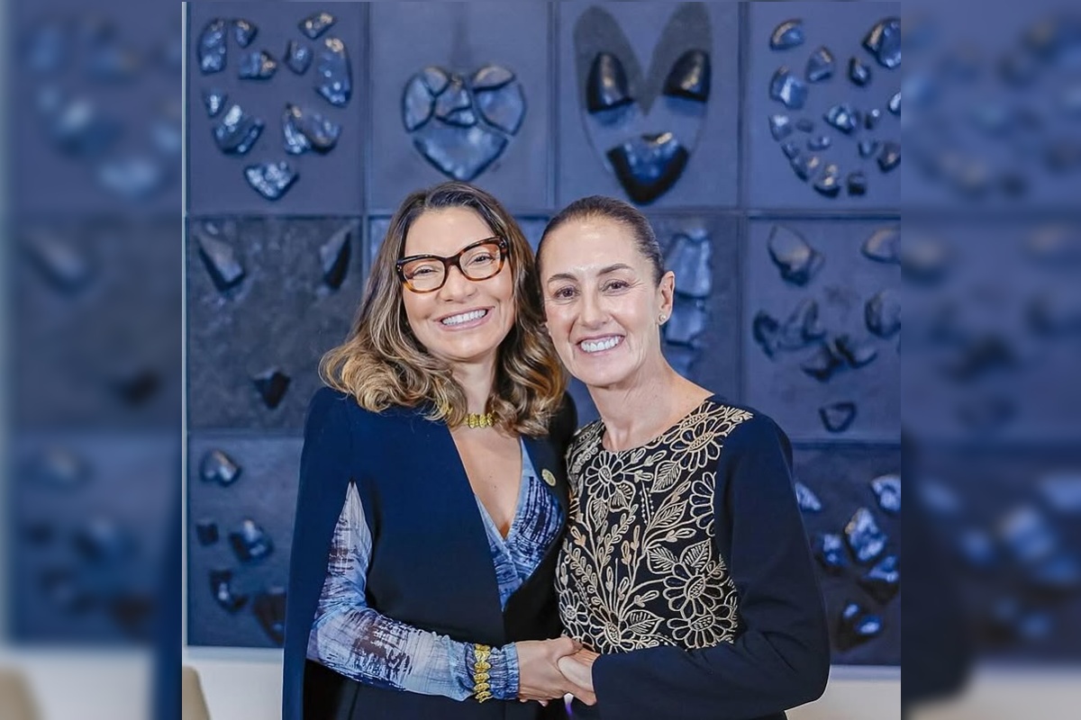 Janja presta solidariedade à presidente do México após assédio na rua