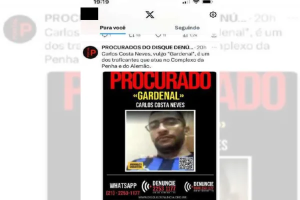 Em grupo do WhatsApp, membros do CV debocham de cartaz de “procurado”