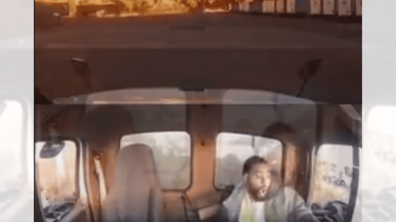 Reação de caminhoneiro a queda de avião nos EUA viraliza nas redes